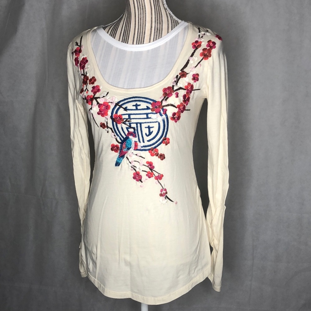 Johnny Was Los Angeles long sleeve top S